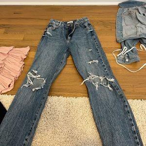 Garage Blue Ripped Jeans